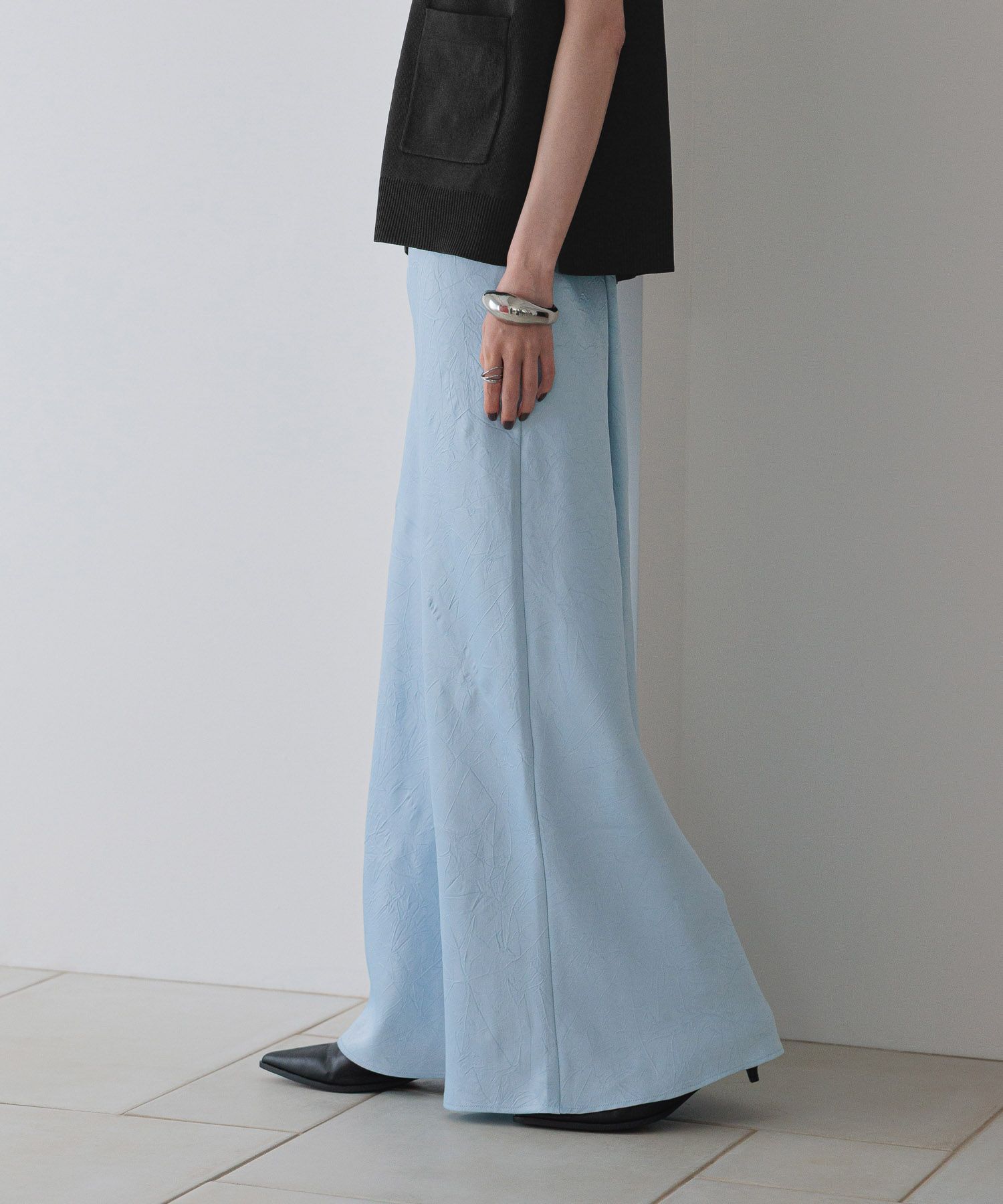 LOWRYS FARM「ストレッチサテンスカート」|スカート|