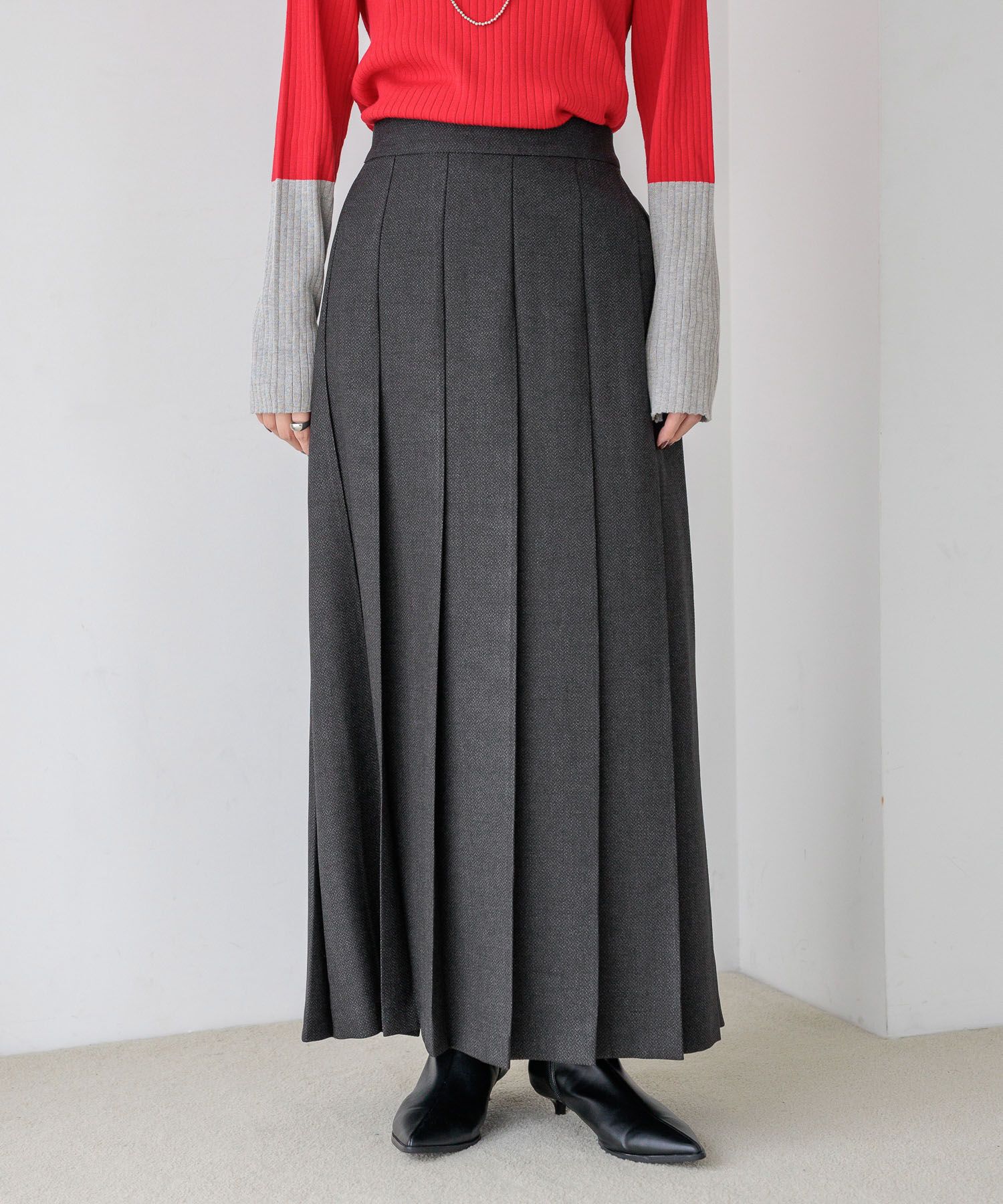 LOWRYS FARM「ラナテックプリーツロングスカート」|スカート|