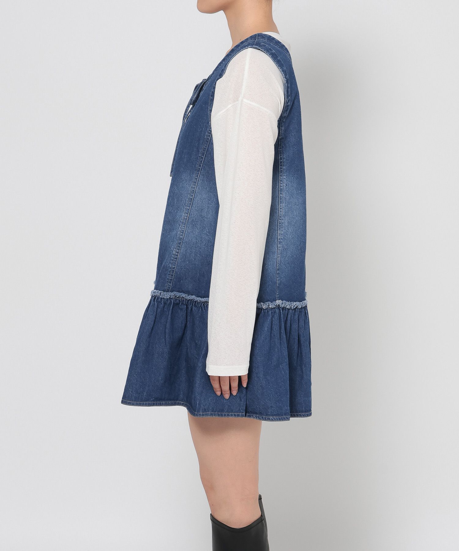 LOWRYS FARM「デニムミニワンピース」|ワンピース|