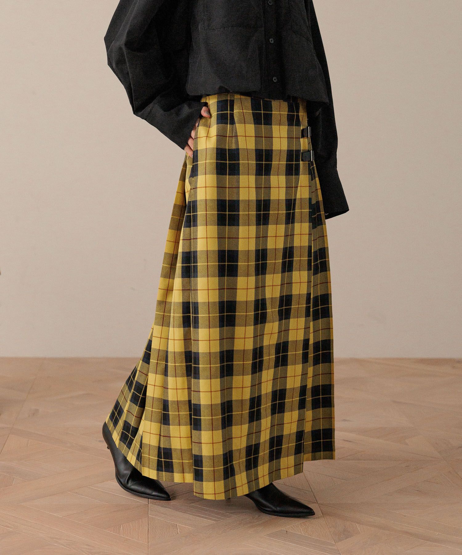 LOWRYS FARM「チェックキルトプリーツスカート」|スカート|