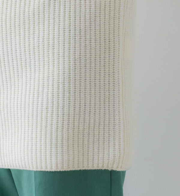 collex「オフネックリブニットチュニック」|ニット・セーター|