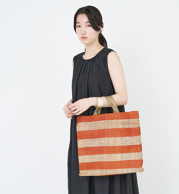 collex「【Le Voyage en Panier/ルヴォヤージュアンパニエ】ラフィア ボ」|トートバッグ|レッド