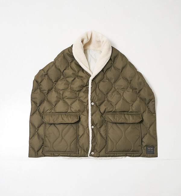 collex「【TAION】 ミリタリー リバーシブル ダウンストール」|マフラー|