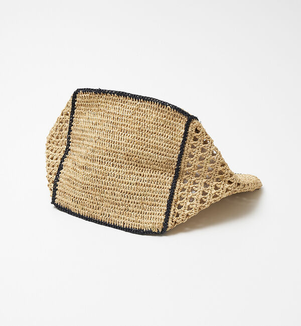 collex「ラフィア透かし編バッグ」|かごバッグ|