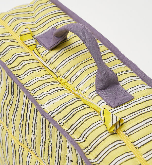 collex「ブロックプリント トラベルポーチL」|ポーチ|