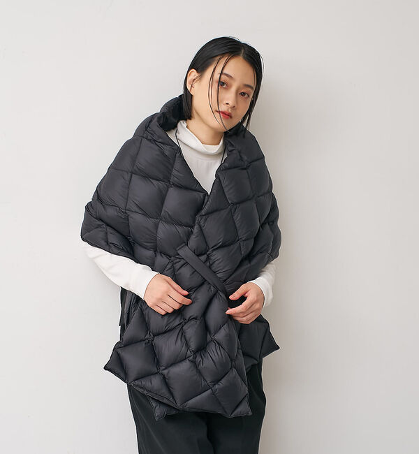 collex「【TAION】リバーシブルダウンストール」|マフラー|ブラック