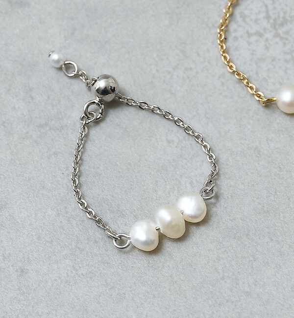 collex「【dignif】【金属アレルギー対応】パールチェーンリング」|リング|シルバー