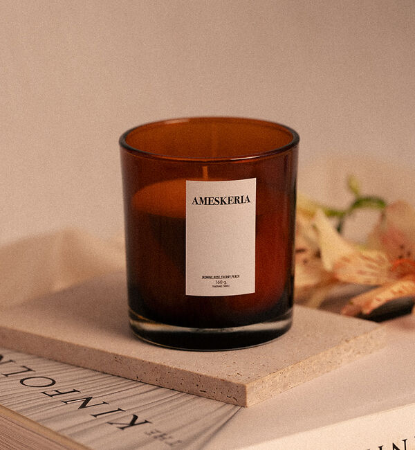 collex「【REMINISCENT OF DREAMS】グラス入りキャンドル」|アロマ・ルームフレグランス|ブルー