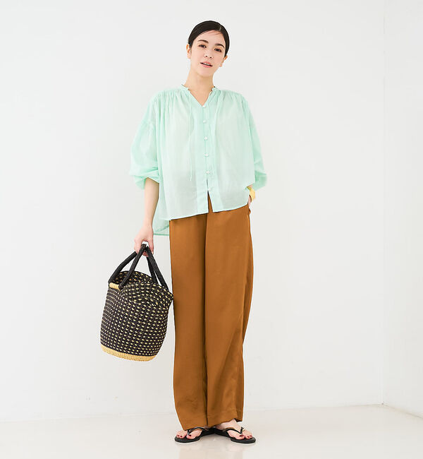 collex「ニャリガバスケット ニケチェック L」|かごバッグ|