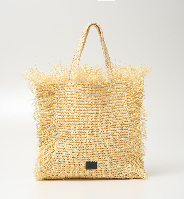 collex「【Swaraj /スワラージ】手編み ラフィア フリンジ トートバッグ」|トートバッグ|