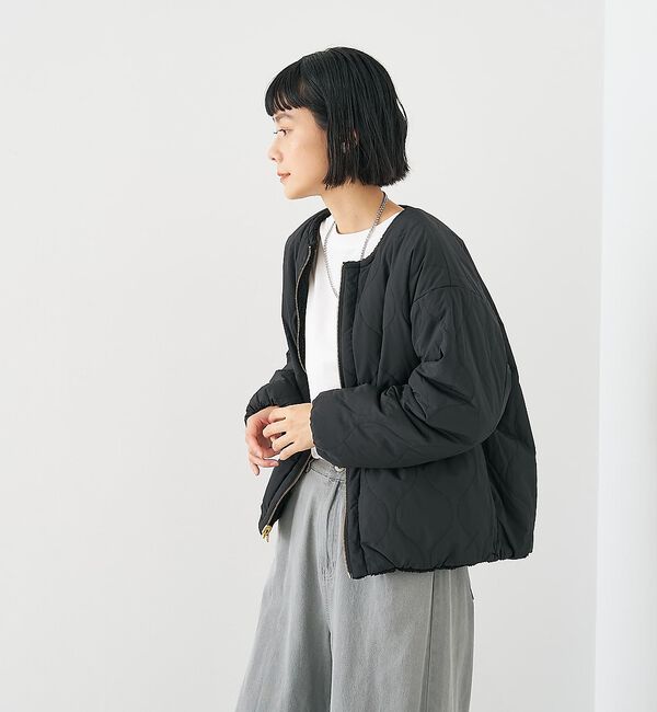 collex「キルト&times;ボアリバーシブル中綿ブルゾン」|ブルゾン・スタジャン|