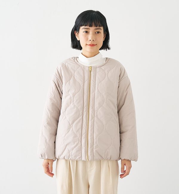 collex「キルト&times;ボアリバーシブル中綿ブルゾン」|ブルゾン・スタジャン|