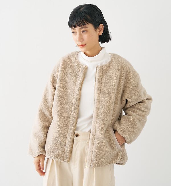 collex「キルト&times;ボアリバーシブル中綿ブルゾン」|ブルゾン・スタジャン|