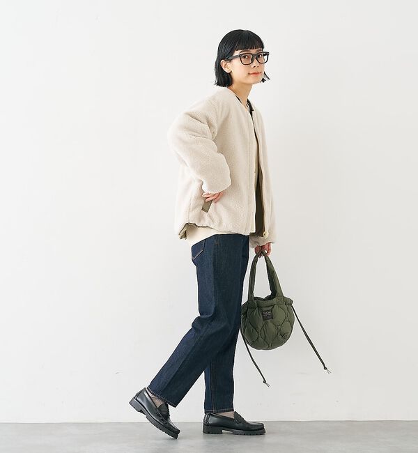 collex「キルト&times;ボアリバーシブル中綿ブルゾン」|ブルゾン・スタジャン|