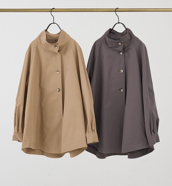 collex「ハイネックフレアーコート」|ブルゾン・スタジャン|