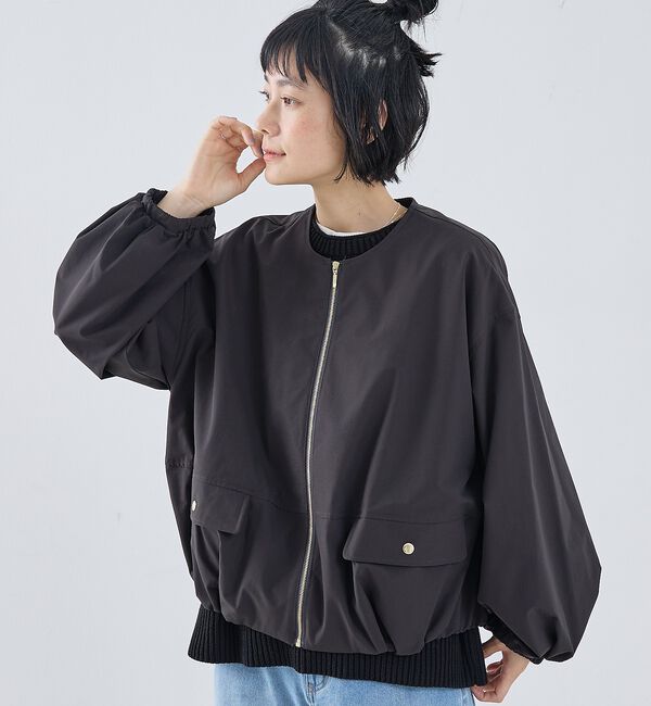 collex「2WAYボリュームスリーブジップアップブルゾン」|ブルゾン・スタジャン|