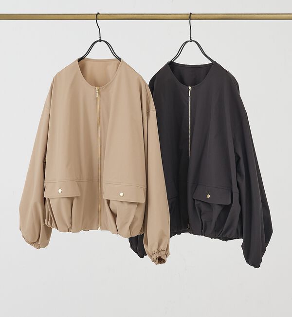 collex「2WAYボリュームスリーブジップアップブルゾン」|ブルゾン・スタジャン|