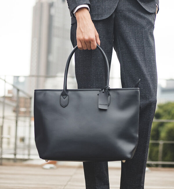 ABAHOUSE「【WEB別注】スプリットレザー トート バッグ / 天ファスナー付き」|トートバッグ|