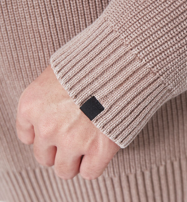 ABAHOUSE「畦編みフェードカラー コットン プルオーバー クルーネックニット」|ニット・セーター|