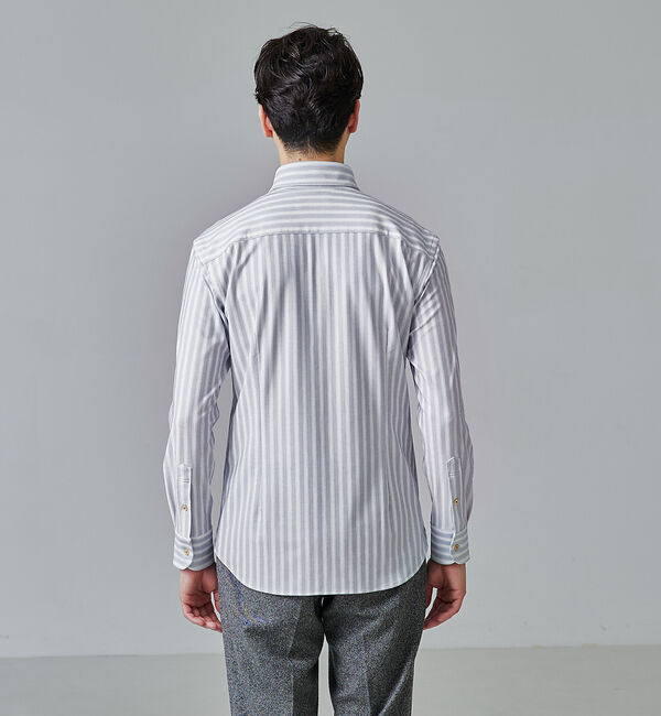 ABAHOUSE「【FLEX SHIRTS】マルチストレッチ シャンブレー ストライプ シャツ」|シャツ・ブラウス|