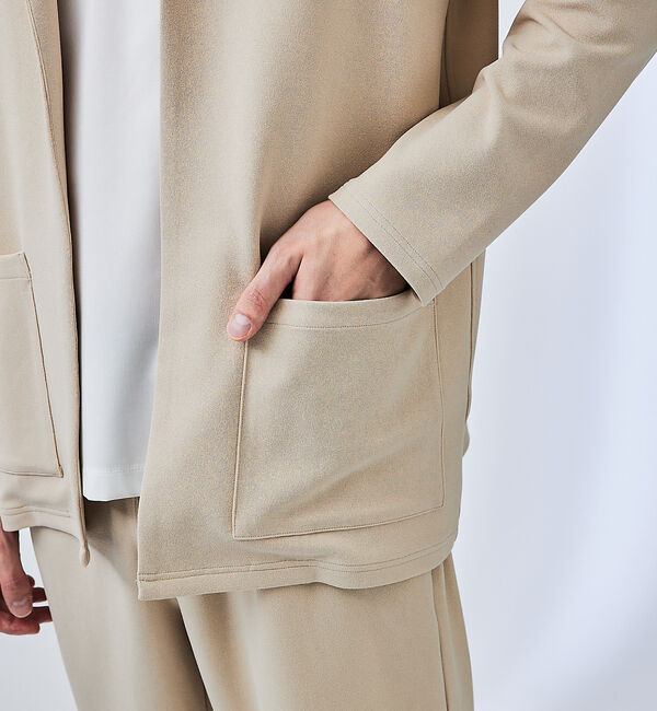 ABAHOUSE「【セットアップ対応】ハイストレッチ ジョーゼット カーディガン/ジャケット」|カーディガン|