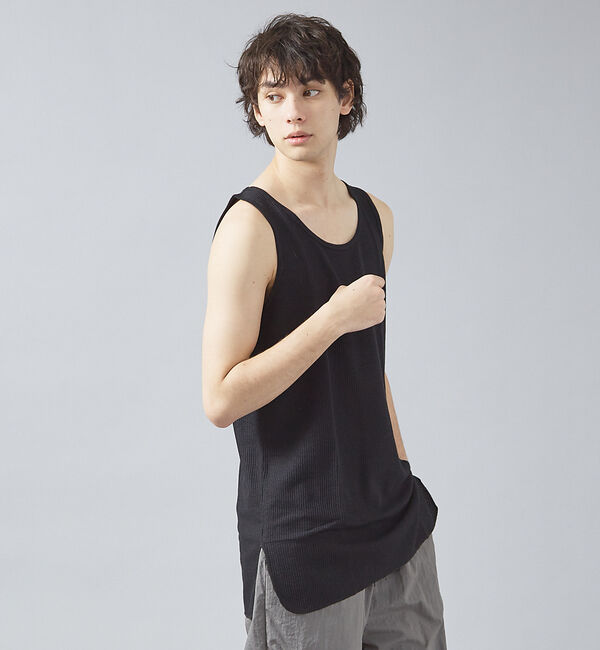 ABAHOUSE「【JEMORGAN /ジェーイーモーガン 】ワッフルロングシルエットタンクトップ」|キャミソール|