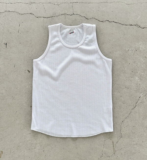 ABAHOUSE「【SCREEN STARS /スクリーンスターズ】サーマルタンクトップ/ ワッフ」|キャミソール|ホワイト