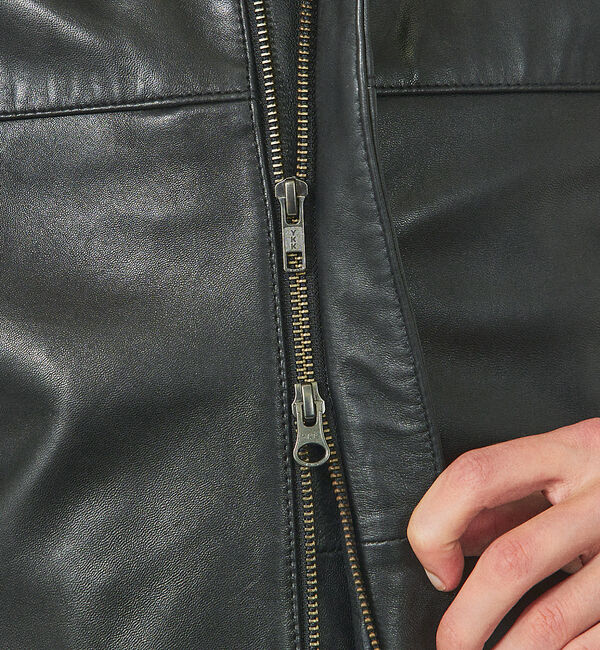 ABAHOUSE「【ナロウカラー】ラムレザー ブルゾン / シングルライダース」|その他|