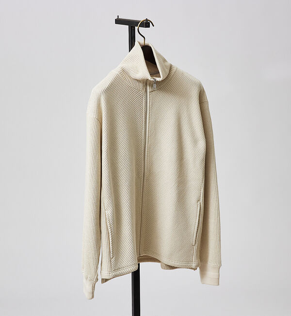 ABAHOUSE「【ハイネック】ドライバーズニット/ジップカーディガン」|カーディガン|