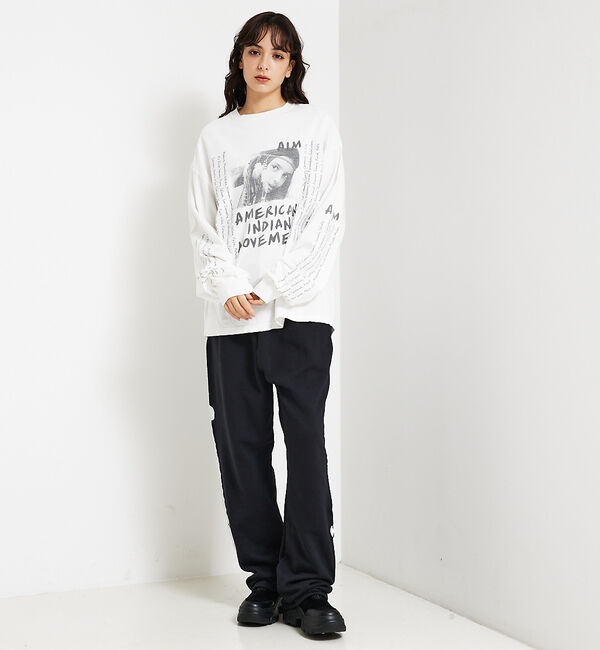 ABAHOUSE「【REMI RELIEF / レミ レリーフ】 INDIAN天竺ロングTシャツ/」|Tシャツ・カットソー|