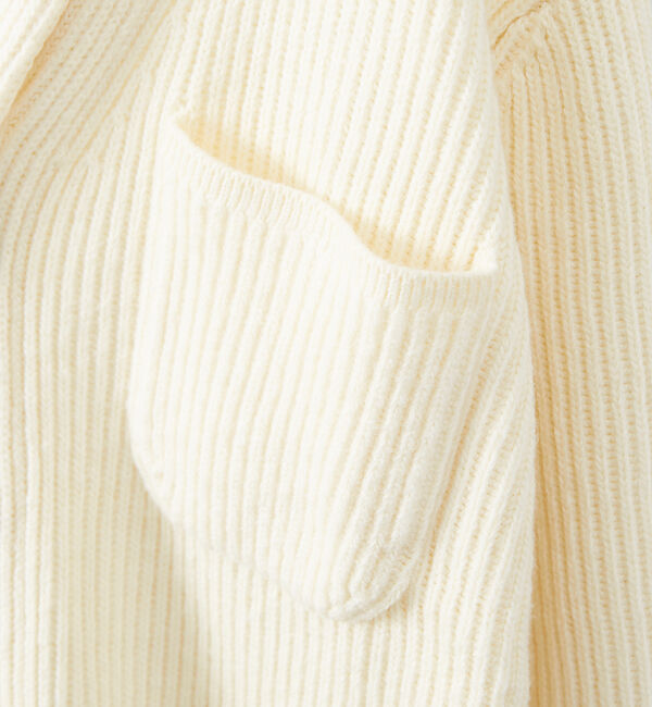 ABAHOUSE「【メランジ】畦編みショールカラーカーディガン」|カーディガン|