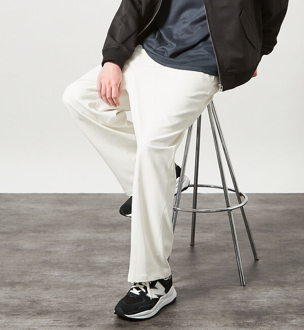 ABAHOUSE「デニムライク ワイドストレート スラックス / ワイドパンツ」|その他|