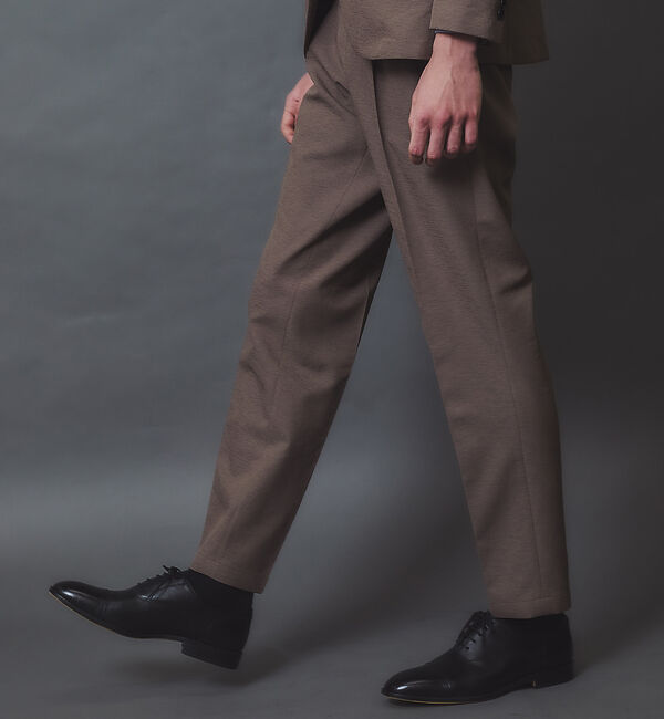 ABAHOUSE「【セットアップ対応】リネンライク ライトイージースラックス / 軽量 ストレッチ」|スラックス|