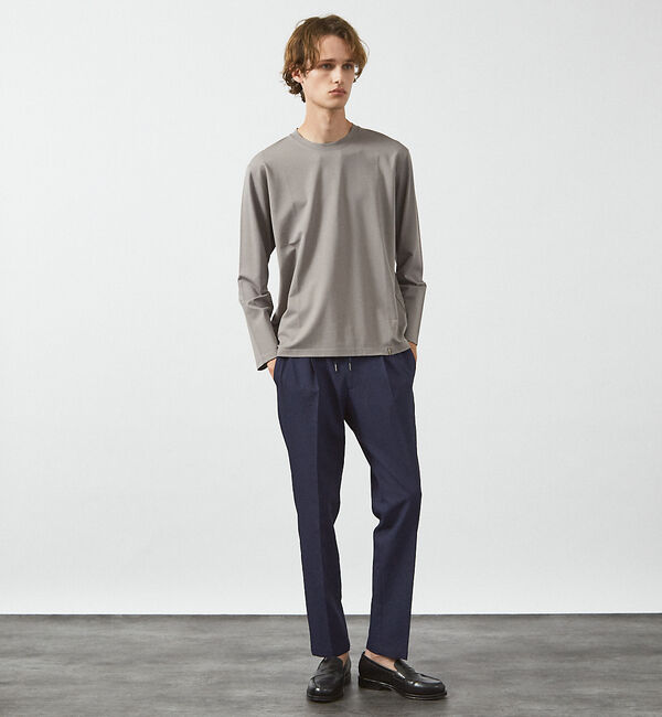 ABAHOUSE「【セットアップ対応】リネンライク ライトイージースラックス / 軽量 ストレッチ」|スラックス|