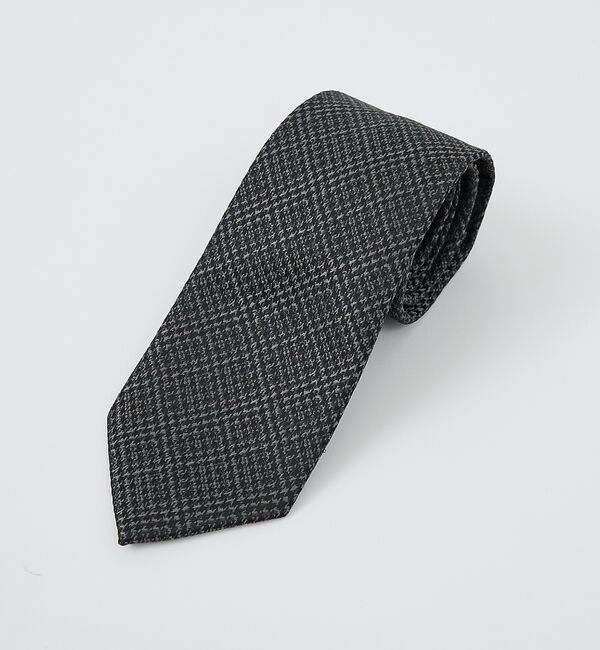 ABAHOUSE「【ウォッシャブル】チェック ネクタイ」|ネクタイ・蝶ネクタイ|チャコールグレー