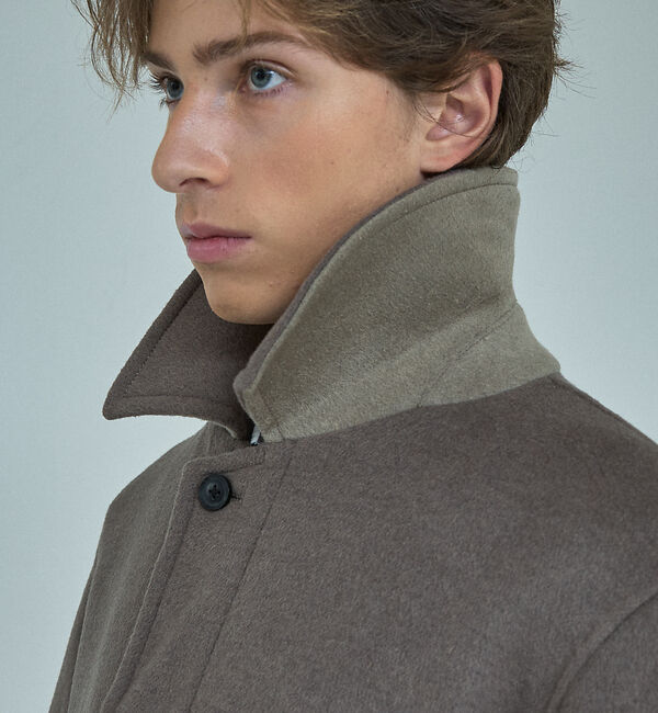 ABAHOUSE「【ON/OFF兼用】ウールモッサ バルカラーコート / ステンカラー」|ステンカラーコート|