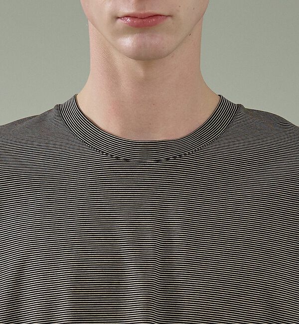 ABAHOUSE「コットンポンチ モダンフィット ボーダーロンT / オーバーサイズ」|Tシャツ・カットソー|