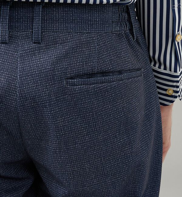 ABAHOUSE「【セットアップ対応】チェック柄 ライトポンチ イージースラックス / ストレッチ」|スラックス|