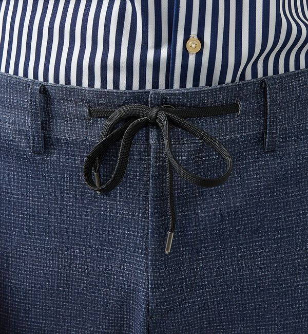 ABAHOUSE「【セットアップ対応】チェック柄 ライトポンチ イージースラックス / ストレッチ」|スラックス|