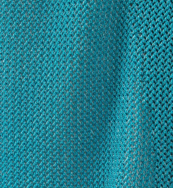 ABAHOUSE「2トーン シアーメッシュ 1ボタン カーディガン」|カーディガン|