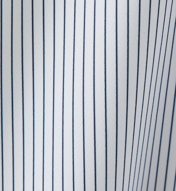 ABAHOUSE「【ON/OFF兼用】ストライプ＆デニムライク　360&deg;ストレッチ ワイドカラーシ」|シャツ・ブラウス|