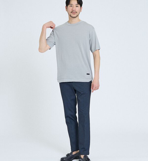 ABAHOUSE「【メリノウール100％】 ハイゲージニット Tシャツ」|ニット・セーター|