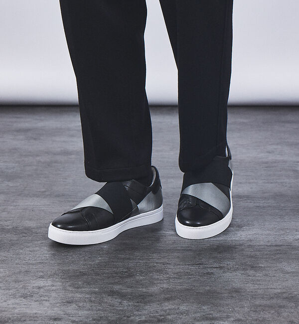 alfredoBANNISTER「【ELASTIC TRAINER】ベルトライン切替 スリッポン/スニーカー」|スニーカー|