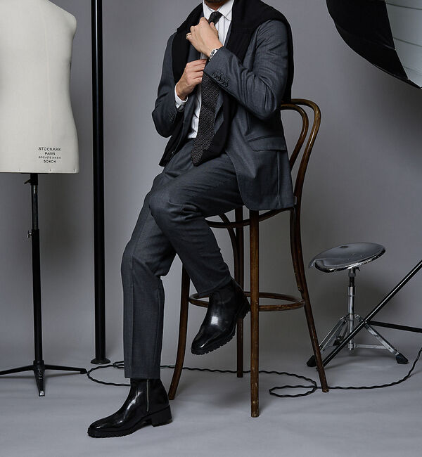 alfredoBANNISTER「スクエア サイドジップ ブーツ」|ショートブーツ|