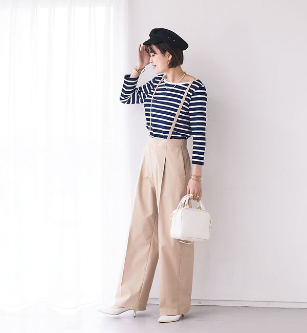 Rouge vif「バックVネック天竺ボーダープルオーバー」|Tシャツ・カットソー|