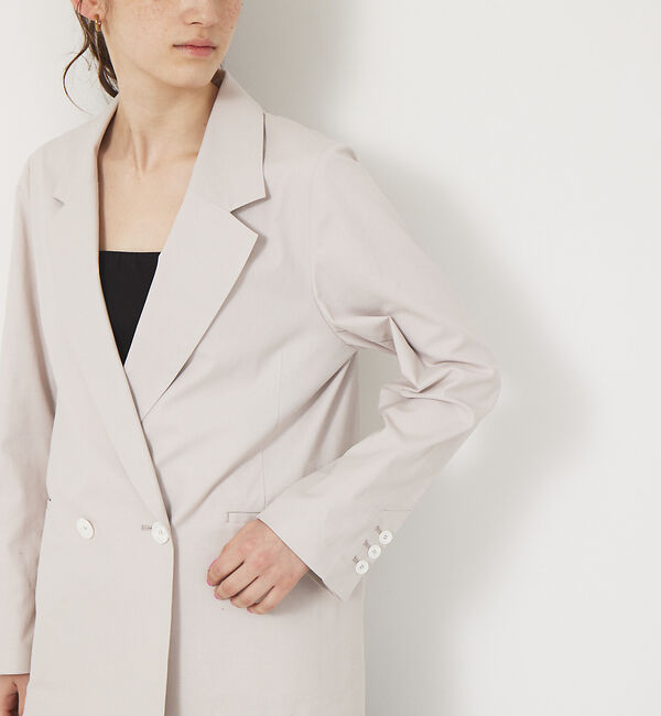 Rouge vif「麻混ダブルジャケット」|テーラードジャケット|