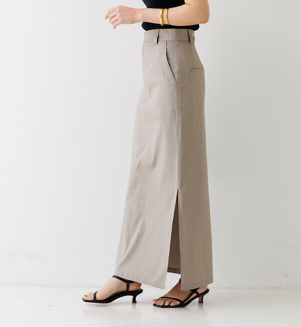 Rouge vif「麻混サイドスリットタイトスカート」|スカート|