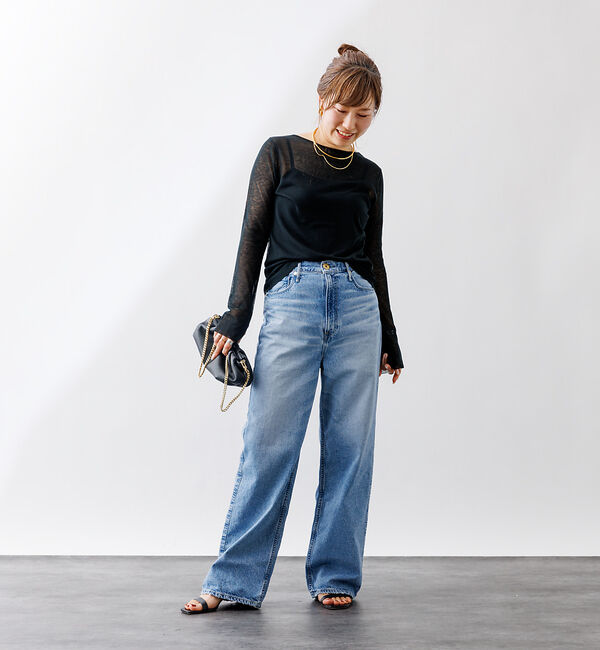 Rouge vif「バックデザインハイゲージシアーニットプルオーバー」|ニット・セーター|