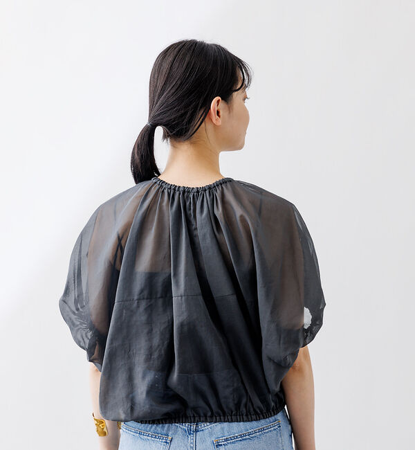 Rouge vif「コットンボイルギャザーブラウス」|シャツ・ブラウス|