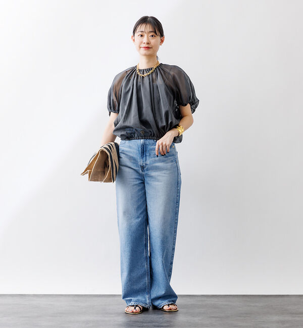 Rouge vif「コットンボイルギャザーブラウス」|シャツ・ブラウス|